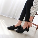 웨스트스타일 [쿠루] 여성 5cm 태슬 미들 힐 G3532