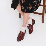 웨스트스타일 [쿠루] 여성 2.5cm 빅버클 플랫슈즈 G3586