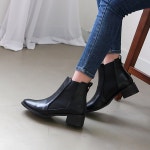 웨스트스타일 [쿠루] 여성 4.5cm 빈티지 밴딩 앵클 부츠 G3582