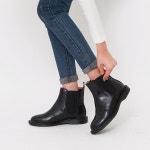 웨스트스타일 [쿠루] 여성 2cm 빈티지 밴딩 앵클 부츠 G3580