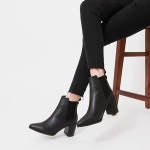 웨스트스타일 [쿠루] 여성 7cm 심플 밴딩 앵클부츠 G3790