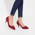 웨스트스타일 [쿠루] 여성 7.5cm 스웨이드 스텔레토 힐 G3845