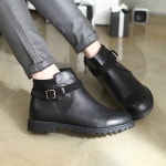 웨스트스타일 [쿠루] 여성 2.5cm 기모 안감 버클 앵클 부츠 G3854