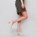 웨스트스타일 [쿠루] 여성 6cm 유니크 청키굽 블로퍼 G4517