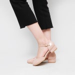 웨스트스타일 [쿠루] 여성 3cm 에나멜 스트랩 플랫슈즈 G4643