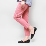 웨스트스타일 [쿠루] 여성 1cm 유니크 스텔레토 플랫 G4820