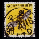 수집전문쇼핑몰 우문관 271(096) / 꿀벌(2차그라비어) / 만월사용제 / 80.7.16 / 수원