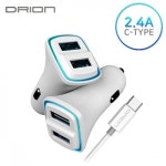 조이젠 드리온 차량용충전기 USB2구 2.4A C핀 [DR-C1-242-CP]