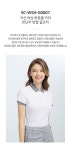 국산 여성 투톤줄 카라 반단추 반팔 골프티 SC-WSH-G0007