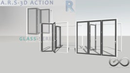 ARS Bifold 1 x 3 Glass Series - - 3D Warehouse