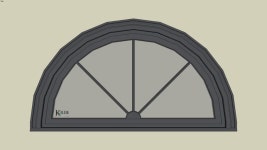 Kolbe Ultra Half Circle Garden Aire URTG511 FS 5 11 x 3 2 12 RO 5 11 12 x 3 3 - Model - 3D Warehouse