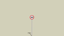 Speed limit sign 80 - - 3D Warehouse