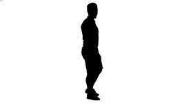 2d silhouette side man walking - - 3D Warehouse