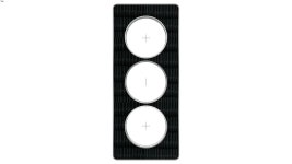 Odace Touch Aluminium border frame, 3 gang, 57 mm, Black astrakhan oak | 3D Warehouse Odace Touch Aluminium border frame, 3 gang... 