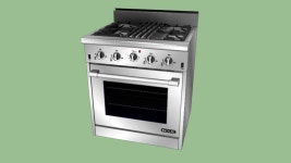 NXR 30 Professional Range with Four Burners Center Grate - - 3D Warehouse