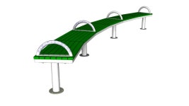 LAYTOGM1900 00045 Backless Curved Bench - Model - 3D Warehouse