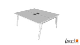 2 Postos 1.80x0.70 - Mesa Plataforma Linha P | 3D Warehouse 2 Postos 1.80x0.70 - Mesa Plataforma Linha P