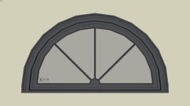 Kolbe Ultra Half Circle Garden Aire URTG511 FS 5 11 x 3 2 12 RO 5 11 12 x 3 3 - Model - 3D Warehouse