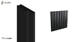 Ripado 75 Preto 7,5x280cm - Santa Luzia | 3D Warehouse Ripado 75 Preto 7,5x280cm - Santa Luzia