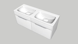Тумба с двойной раковиной - Model - 3D Warehouse