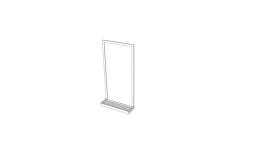 A1090 - Mirror, Float Glass, With SS Frame & Shelf | 3D Warehouse A1090 - Mirror, Float Glass, With SS Frame & Shelf