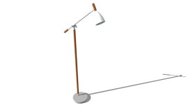 Floor lamp BELIDA G3157 FRANK Aluminium Oak - Model - 3D Warehouse