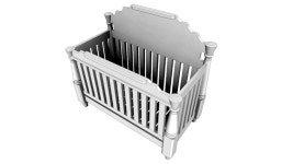 Baby Crib детская кровать Цехидо w1430 d740 h1290 - Model - 3D Warehouse
