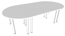 2 Mesas semicirculares+2 mesas rectangulares 280 x140 x74 cm blanco | 3D Warehouse 2 Mesas semicirculares+2 mesas rectangulares... 