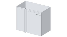 Eckunterschrank, 313-999, 900x780x520mm, für Untergestelle, 1 Tür links | 3D Warehouse Eckunterschrank, 313-999, 900x780x520mm... 