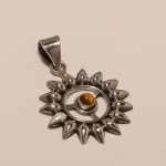 P0059- Sterling Silver Tiger Eye Sun Pendant 4.61 at Rs 105/gram | Jaipur| ID: 3060587230 P0059  Sterling Silver... 