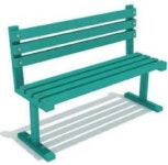 Mild Steel Rectangular MS Garden Bench, Size: 5ft, With Back, | ID: 21350395088 Ms Garden Bench