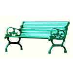 Mild Steel With Arm Rest MS Garden Bench, With Back, | ID: 16523157997 Ms Garden Bench
