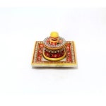 엔에스알대전 | Indoor Multicolor Marble Single Round Dibbi With Lid & Tray for Gift, Rs 175 /piece | ID: 15451145633 Marble Single Round Dibbi...