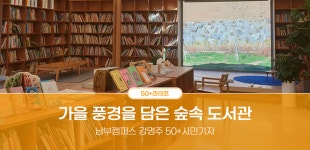 서울시 50+ 남부캠퍼스 | 가을 풍경을 담은 숲속 도서관 가을 풍경을 담은 숲속 도서관