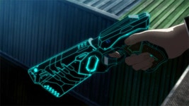 더쿠 - 애니메이션 PSYCHO-PASS에 나오는 간지쩌는 무기.gif