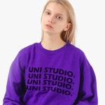에이랜드 [UNI] 유니 UNI LETTERING SWEATSHIRT PURPLE (M-016)