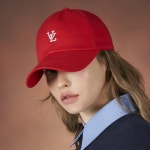 에이랜드 [VARZAR] [바잘] 모노그램 소프트 오버핏 볼캡 레드