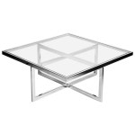 Monumental Square Coffee Table, Chrome, Brass and Plexiglass, 1970s, Italy For Sale at 1stDibs Monumental Square Coffee Table... 