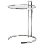ClassiCon Adjustable Table E 1027 in... e1027, classicon eileen gray, eileen gray... E 1027 in Chrome and Crystal by Eileen Gray