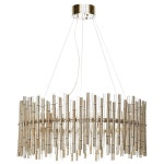 16 Light Metal Chandelier - 326 For Sale on 1stDibs