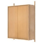 Frama Contemporary Minimal Design Wooden Wall Shelf Library Double Section For Sale at 1stDibs Frama Contemporary Minimal Design... 