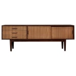 Vintage Scandinavian Modern Classic Teak Wood High Sideboard with Drawers, 1960s For Sale at 1stDibs Vintage Scandinavian Modern... 