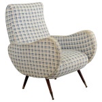 Italian Mid-Century Zanuso Style Armchair in Multicolor Geometric Pattern For Sale at 1stDibs Italian Mid-Century Zanuso Style... 