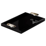 2416 For Sale at 1stDibs Berro Tray in Glossy Ivory Lacquered Wood and Corno Italiano, Mod. 2416