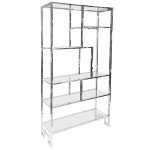 Hollywood Regency DIA Chrome Geometric Étagère with Greek Key For Sale at 1stDibs Hollywood Regency DIA Chrome Geometric... 