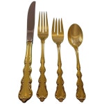 Rhapsody Gold by International Sterling Silver Flatware Service 12 Set Vermeil For Sale at 1stDibs Rhapsody Gold by International... 