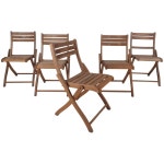 Pair of Mid-Century Modern Folding Chairs in Exotic Tropical Wood For Sale at 1stDibs Pair of Mid-Century Modern Folding Chairs... 