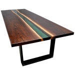 Emerald Forest Dinning Table or Conference Table in Wenge Wood and Resin For Sale at 1stDibs | wenge table, wenge wood furniture... 