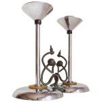 Pair of English Art Deco Chrome Figural Candlesticks For Sale at 1stDibs | art deco candlesticks, chrome candlesticks, art deco... 