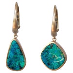 Dalben Fish Shape Australian Boulder Opal Rose Gold Earrings For Sale at 1stDibs Dalben Fish Shape Australian Boulder Opal Rose... 